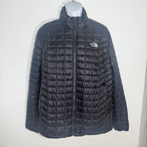 North Face Thermoball Eco Puffer Jacket Mens XL Black Full Zip Quilted Packable